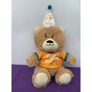 Hallmark 12 Inch Happy Birthday Bear Orange ~ Stain